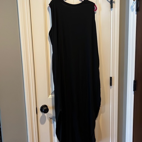 BUNDLE of two maxi length dresses 2XL black+black/white stripe great staples - Picture 13 of 16